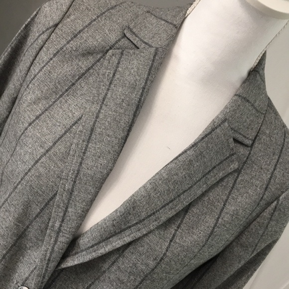 Banana Republic heather& gray stripe  jacket/ blazer - Picture 2 of 8